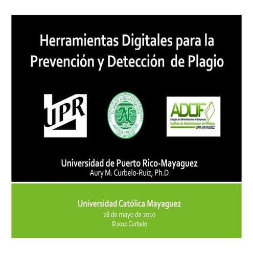 HerramientasDigitales para la Prevención y Detección de Plagio 