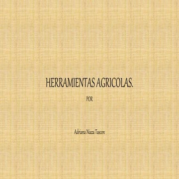 Herramientas agricolas