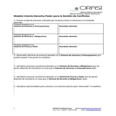 Herramientas analisis y abordaje conflictos   orasi  consulting group 2016
