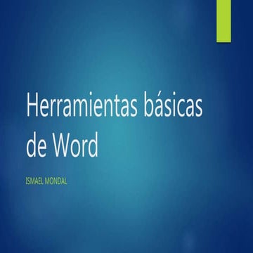 Herramientas básicas de word