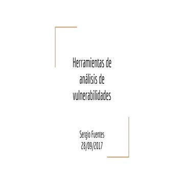 Herramientas de analisis de vulnerabilidades