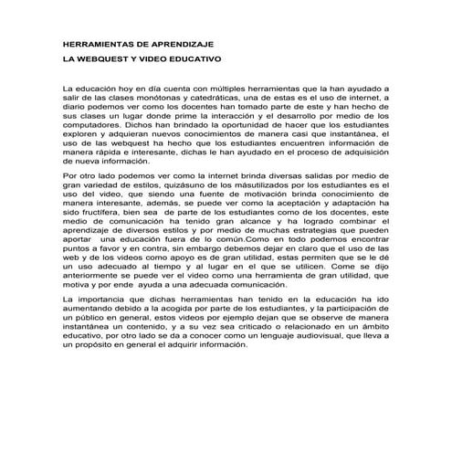 Herramientas de aprendizaje