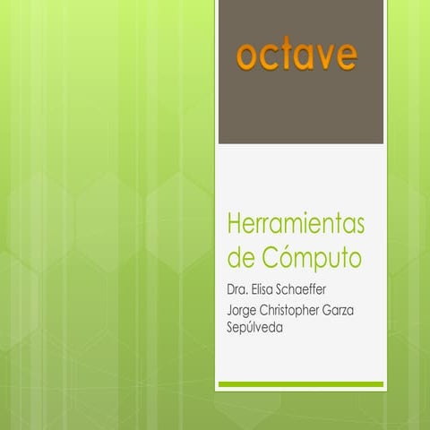 Herramientas de cómputo - Octave