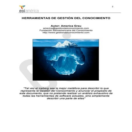 Herramientas de gestion del conocimiento