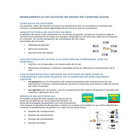 Herramientas de gestion de redes de comunicacion