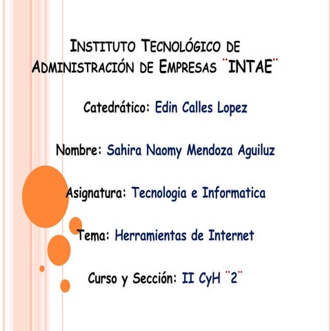 Herramientas de internet iicyh 2