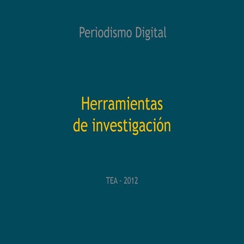 Herramientas de investigación