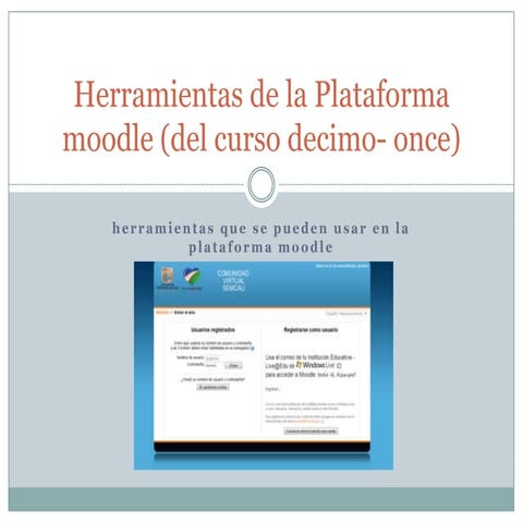 Herramientas de la plataforma moodle