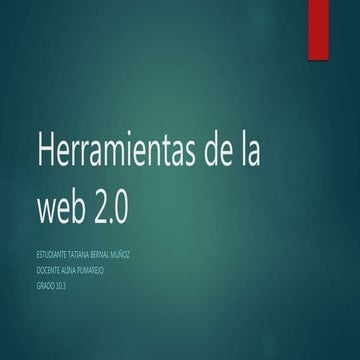 Herramientas de la web 2