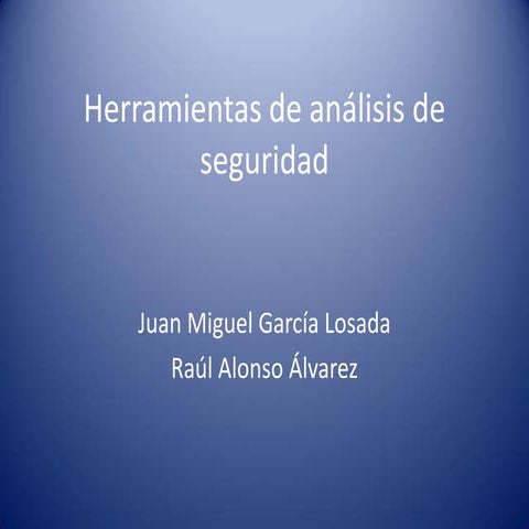 Herramientas de seguridad SSI