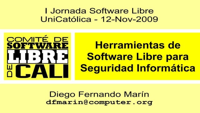 Herramientas de Software Libre para Seguridad Informática