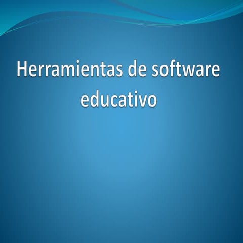 Herramientas de software educativo