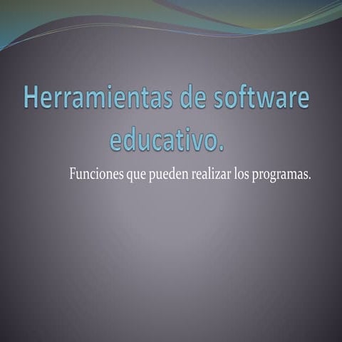 Herramientas de software educativo