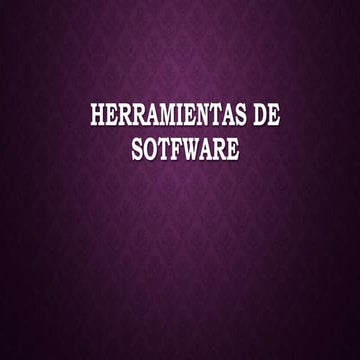 Herramientas de sotfware