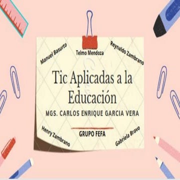 Herramientas TIC en educación 