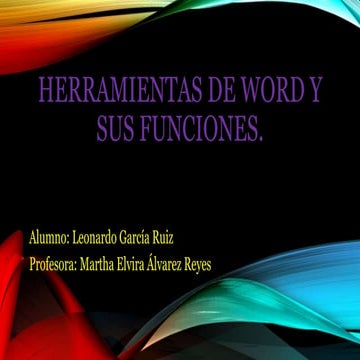 Herramientas de word y sus funciones