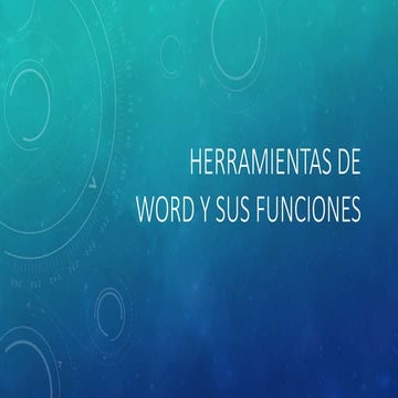 Herramientas de word y sus funciones