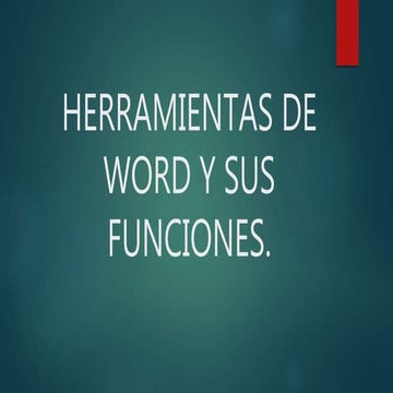 Herramientas de word y sus funciones rafa
