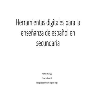 Herramientas digitales para la ense...