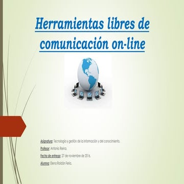 Herramientas libres de comunicación on line