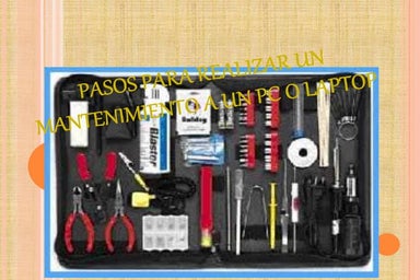 Herramientas para un mantemiento