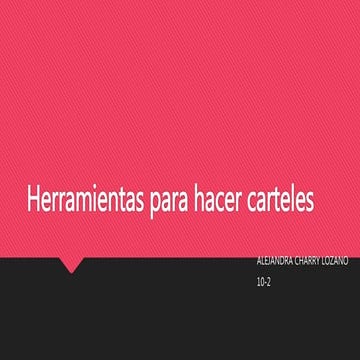 Herramientas para hacer carteles 