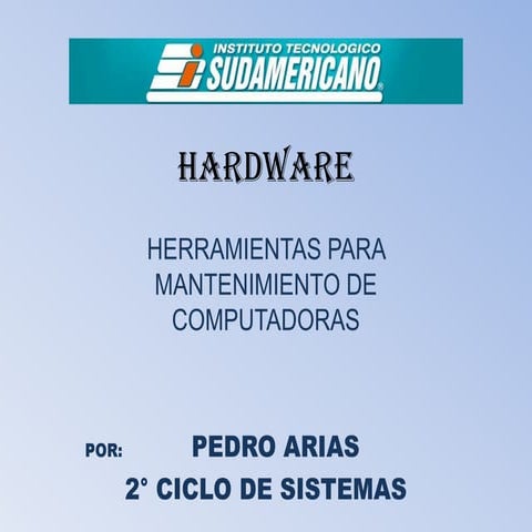 Herramientas para mantenimiento de computadoras