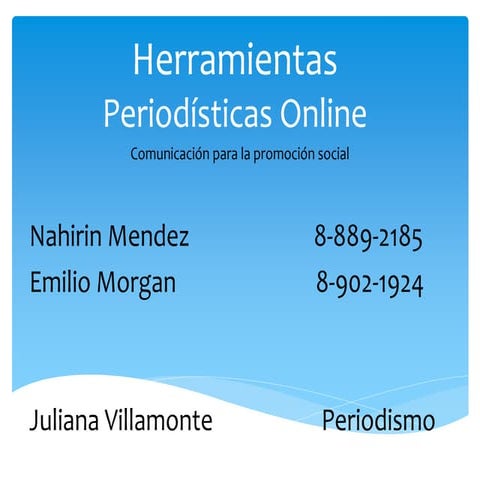 Herramientas periodísticas online