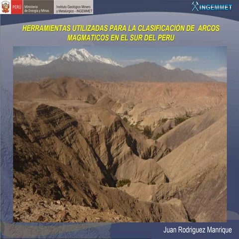 Herramientas utilizadas para la clasificación de arcos magmáticos en el sur d...