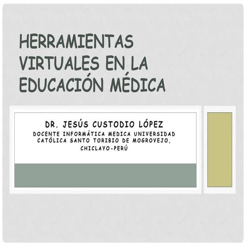 Herramientas virtuales educación médica