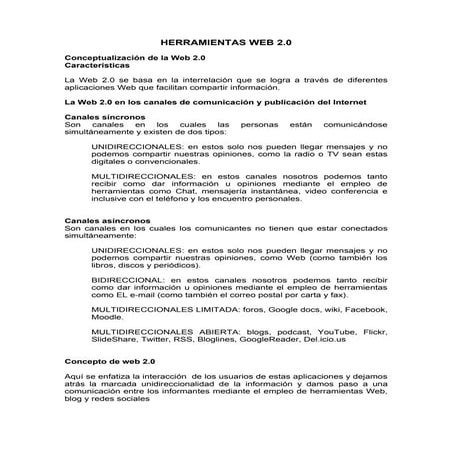 Herramientas web 2.0