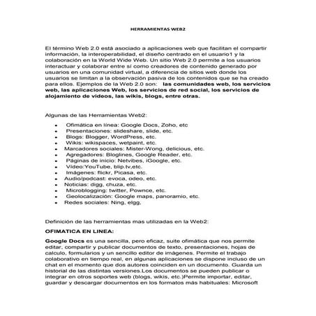 Herramientas web2