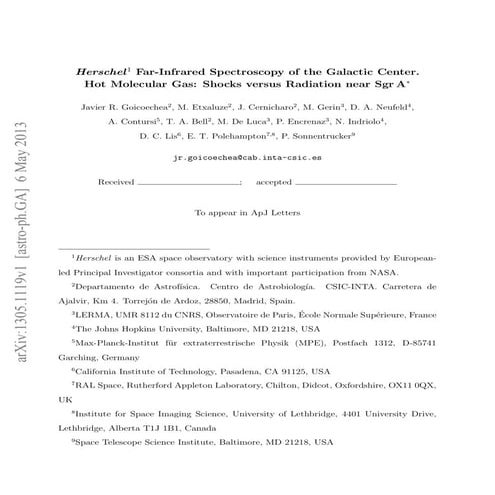 Herschel far infrared_spectroscopy_of_the_galactic_center