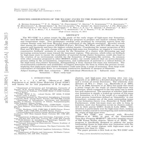 Herschel observations of_the_w3_gmc_clues_to_the_formation_of_clusters_of_hig...