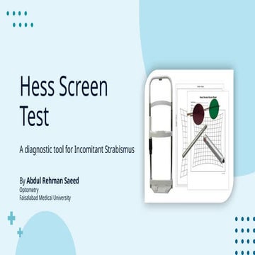 Hess Screen Test Explained: Methodology, Applications & Clinical Significance