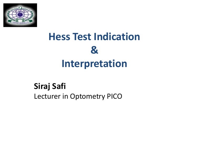 Hess Chart Ppt