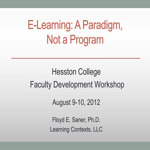 Hesston college faculty workshop