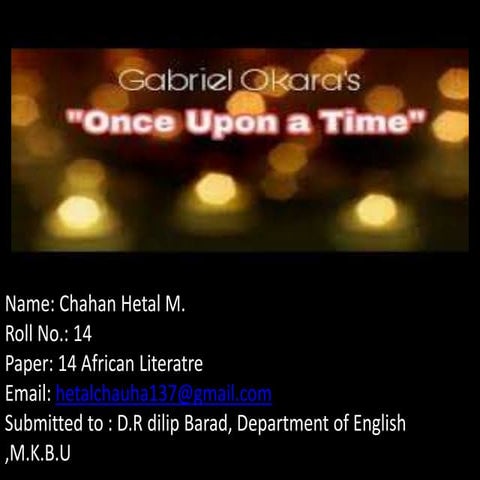 Paper no.14: African Literature
