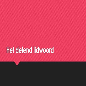 Het delend lidwoord