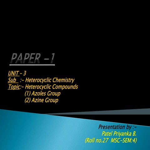 Heterocycilc compounds presentation