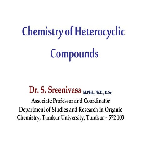 Heterocyclic Chemistry