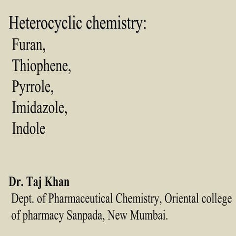 Heterocyclic chemistry 