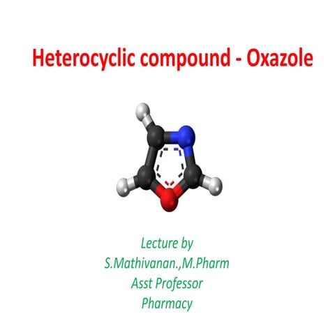 Heterocyclic compound   oxazole