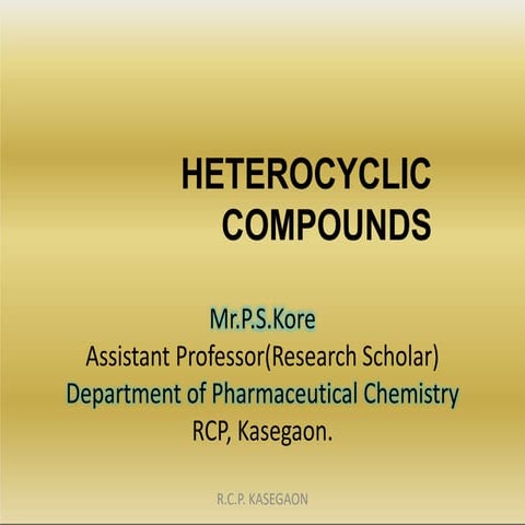 Heterocyclic compounds Unit-III.pptx