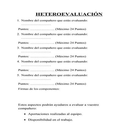 Heteroevaluación aulablog (creación de secuencias didácticas tic)