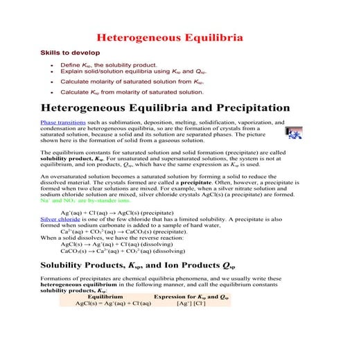 Heterogeneous equilibria