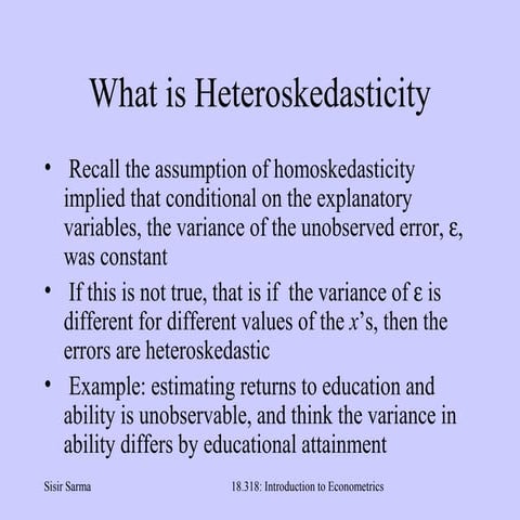 Heteroskedasticity