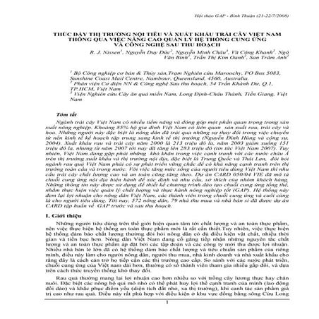 He thong cung ung va cnsth trai cay vn