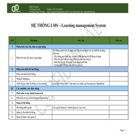 Hệ thống LMS tính năng cơ bản!