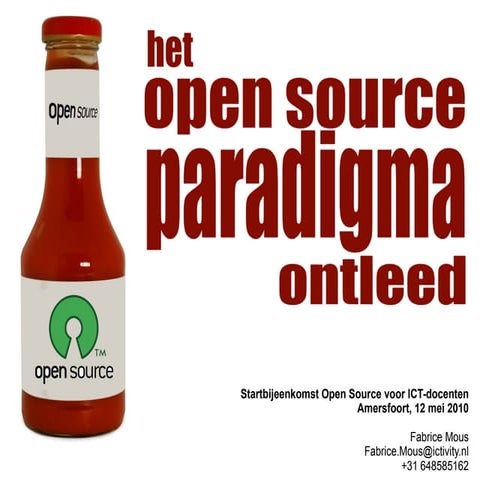 Het open source paradigma ontleed